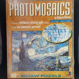 NWOT Robert Silvers Photomosaics 1000 PC Puzzle - Van Gogh "Starry Night" - NIB